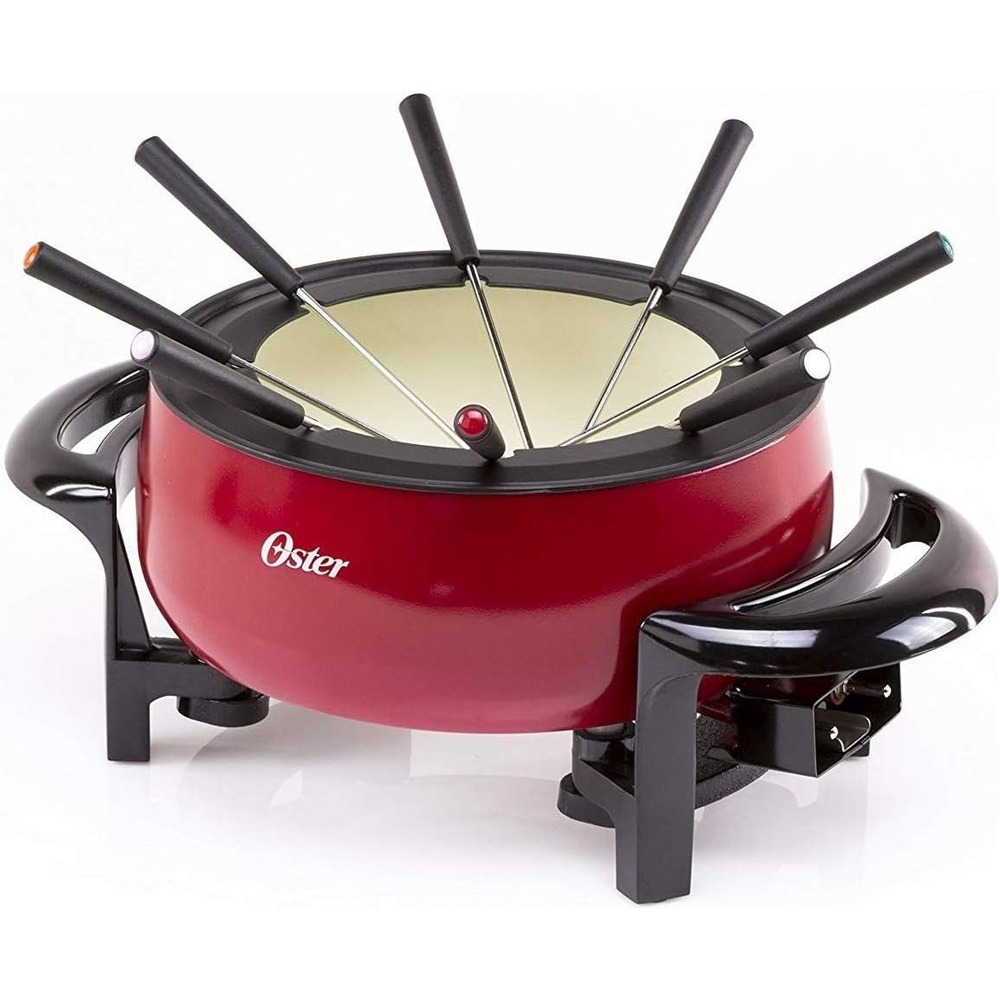 Oster Fondue Set Unisex 3qt Red New DuraCeramic Electric Pot FPSTFN7700WTECO